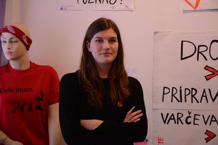 Zala Turšič, sindikat Mladi+ Zala Turšič, sindikat Mladi+