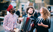 Emilia Mårtensson, Janez Dovč, Adriano Adewale (foto: Alex Bonney)